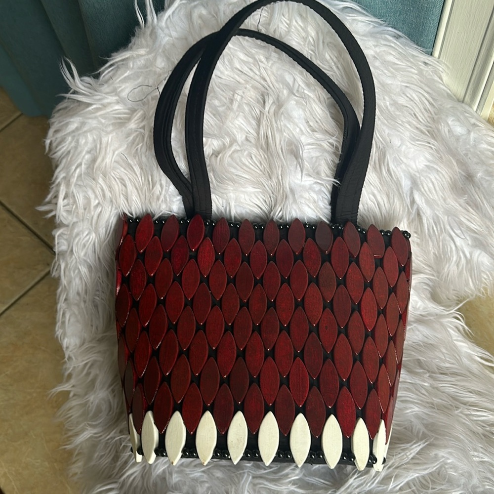 African handmade Beaded Bucket Shoulder Bag New